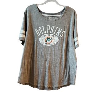 Dolphins football shirt xl woman’s soft tee NEW NWT Miami Florida